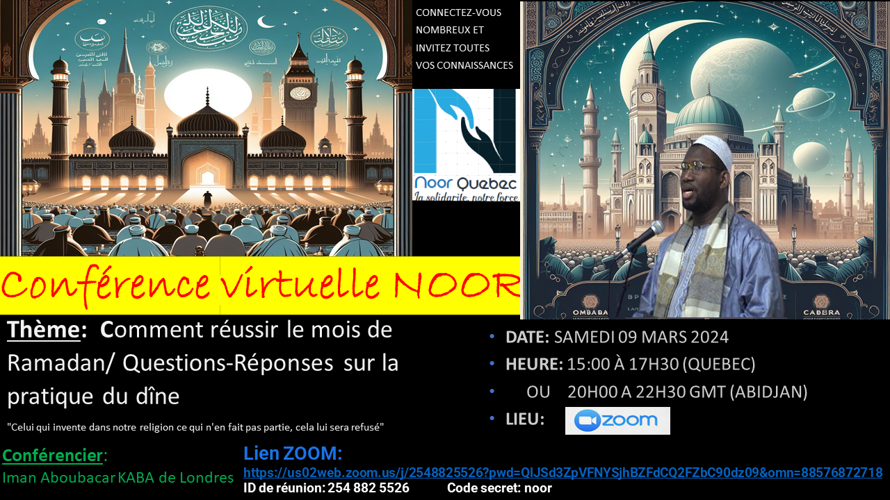 Conférence Noor — Imam Kaba, 8 février 2026